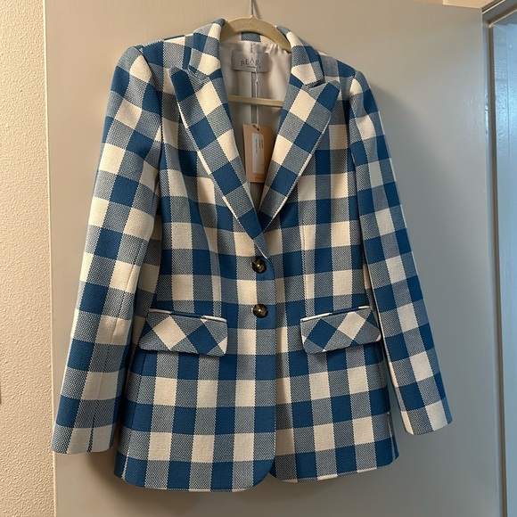 Pearl by Lela Rose woven gingham two button blazer. - Picture 1 of 2